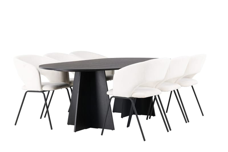 Bariso Matbord 230x115x75 cm Oval med 6 Day Matstol - Möbler - Bord & matgrupp - Matgrupp