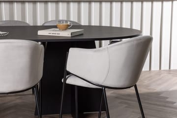 Bariso Matbord 230x115x75 cm Oval med 6 Evelina Karmstol - Möbler - Bord & matgrupp - Matgrupp
