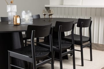 Bariso Matbord 230x115x75 cm Oval med 6 Montros Matstol - Möbler - Bord & matgrupp - Matgrupp