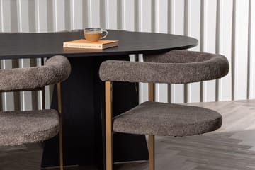 Bariso Matbord 230x115x75 cm Oval med 6 Morning Karmstol - Möbler - Bord & matgrupp - Matgrupp