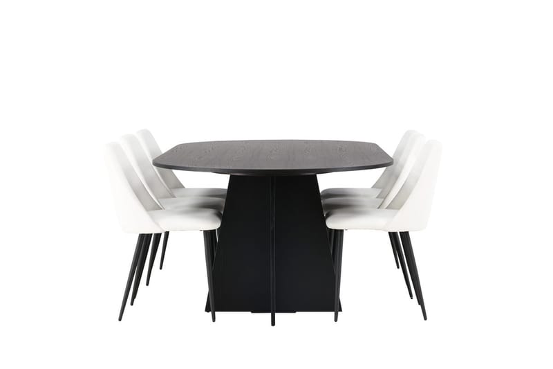 Bariso Matbord 230x115x75 cm Oval med 6 Night Matstol - Möbler - Bord & matgrupp - Matgrupp