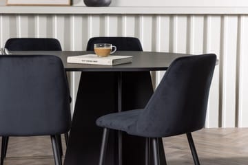 Bariso Matbord 230x115x75 cm Oval med 6 Night Matstol - Möbler - Bord & matgrupp - Matgrupp