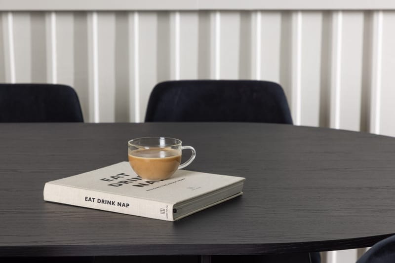 Bariso Matbord 230x115x75 cm Oval med 6 Night Matstol - Möbler - Bord & matgrupp - Matgrupp