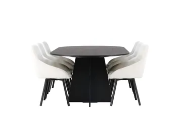 Bariso Matbord 230x115x75 cm Oval med 6 Rosie Matstol - Möbler - Bord & matgrupp - Matgrupp