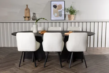 Bariso Matbord 230x115x75 cm Oval med 6 Rosie Matstol - Möbler - Bord & matgrupp - Matgrupp
