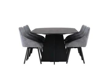 Bariso Matbord 230x115x75 cm Oval med 6 Rosie Matstol - Möbler - Bord & matgrupp - Matgrupp