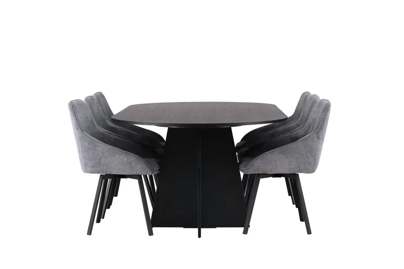 Bariso Matbord 230x115x75 cm Oval med 6 Rosie Matstol - Möbler - Bord & matgrupp - Matgrupp