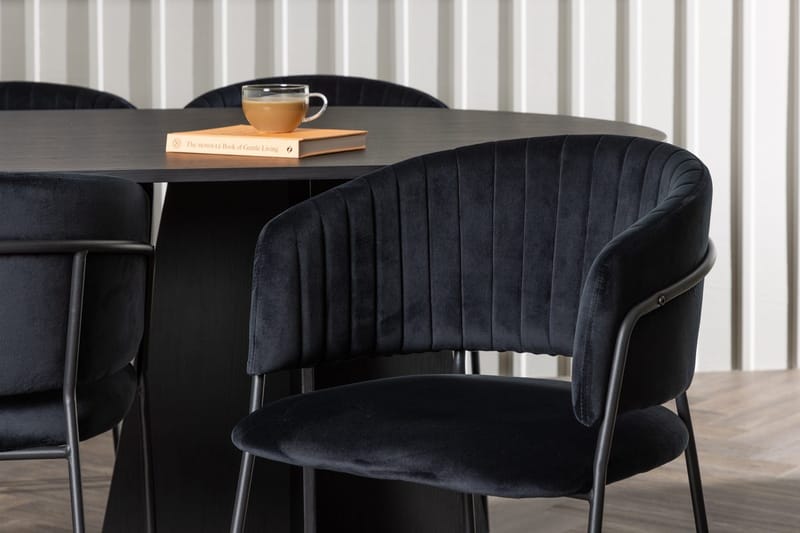 Bariso Matbord 230x115x75 cm Oval med 6 Selma Matstol - Möbler - Bord & matgrupp - Matgrupp