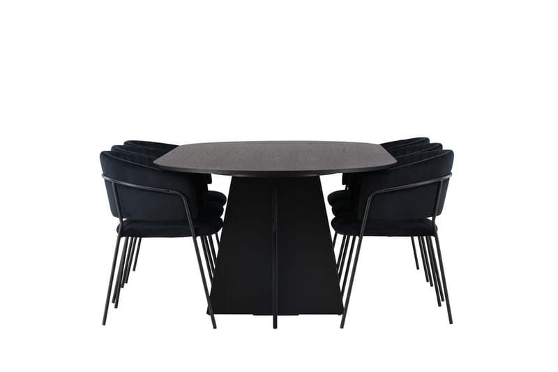 Bariso Matbord 230x115x75 cm Oval med 6 Selma Matstol - Möbler - Bord & matgrupp - Matgrupp