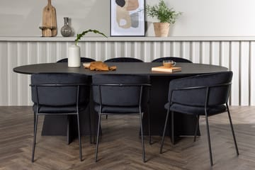 Bariso Matbord 230x115x75 cm Oval med 6 Selma Matstol - Möbler - Bord & matgrupp - Matgrupp