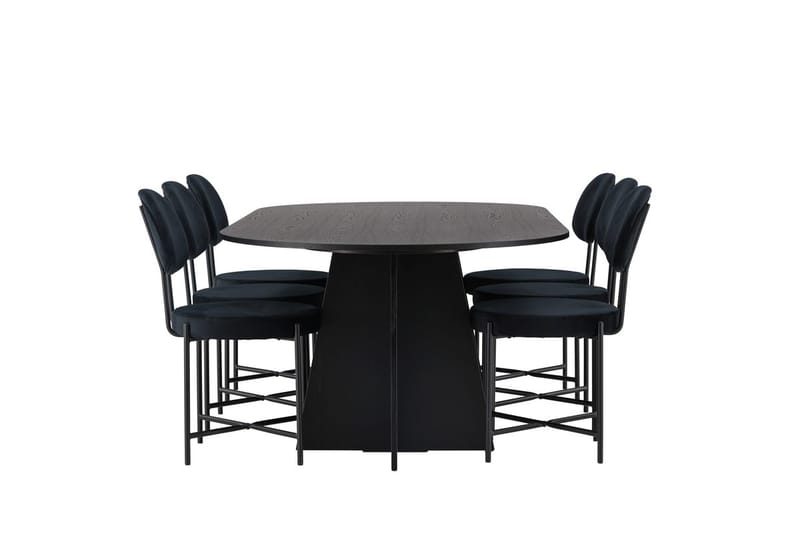 Bariso Matbord 230x115x75 cm Oval med 6 Stella Matstol - Möbler - Bord & matgrupp - Matgrupp