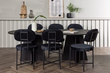 Bariso Matbord 230x115x75 cm Oval med 6 Stella Matstol - Möbler - Bord & matgrupp - Matgrupp