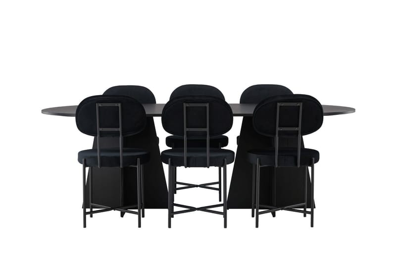 Bariso Matbord 230x115x75 cm Oval med 6 Stella Matstol - Möbler - Bord & matgrupp - Matgrupp