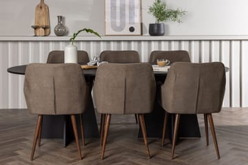 Bariso Matbord 230x115x75 cm Oval med 6 Tomorrow Karmstol - Möbler - Bord & matgrupp - Matgrupp