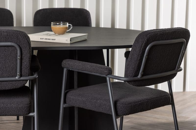 Bariso Matbord 230x115x75 cm Oval med 6 Yesterday Matstol - Möbler - Bord & matgrupp - Matgrupp