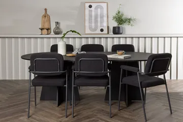 Bariso Matbord 230x115x75 cm Oval med 6 Yesterday Matstol - Möbler - Bord & matgrupp - Matgrupp