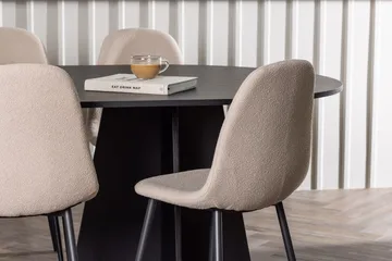 Bariso Matbord 230x115x75 cm Oval med 6 Polar Matstol - Möbler - Bord & matgrupp - Matgrupp
