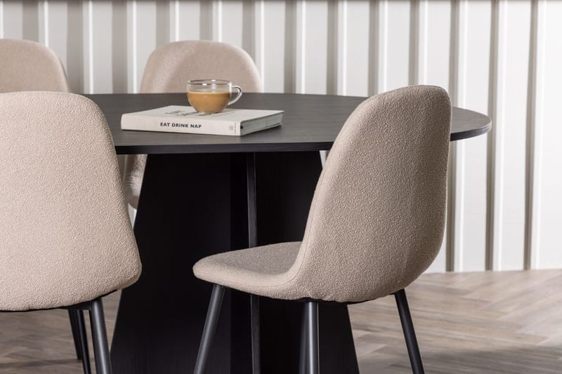 Bariso Matbord 230x115x75 cm Oval med 6 Polar Matstol - Möbler - Bord & matgrupp - Matgrupp