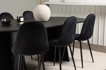 Bariso Matbord 230x115x75 cm Oval med 6 Polar Köksstol - Möbler - Bord & matgrupp - Matgrupp