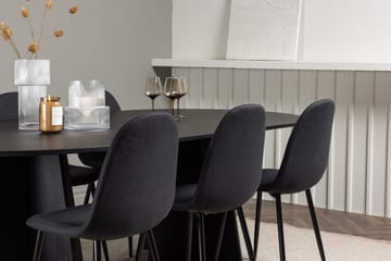 Bariso Matbord 230x115x75 cm Oval med 6 Polar Matstol - Möbler - Bord & matgrupp - Matgrupp