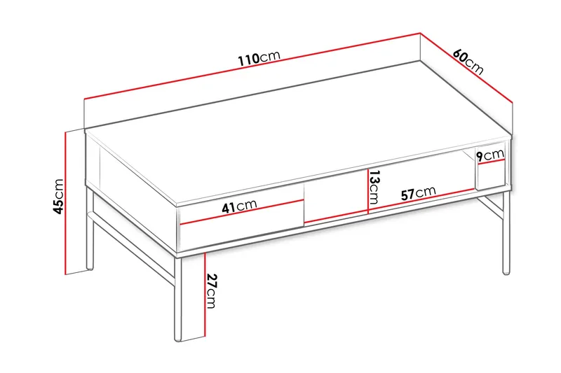 Basici Soffbord 110 cm - Brun - Möbler - Bord & matgrupp - Soffbord
