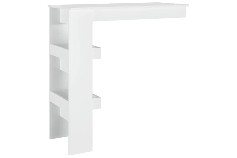 beBasic Barbord väggmonterat vit glans 102x45x103,5 cm konstruerat trä - White - Barbord & ståbord