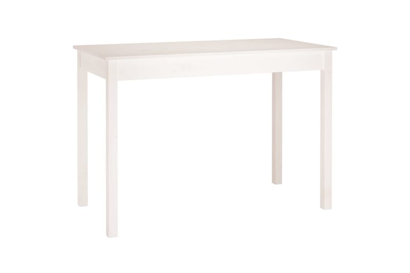 beBasic Matbord vit 110x55x75 cm massivt furuträ - White - Matbord & köksbord