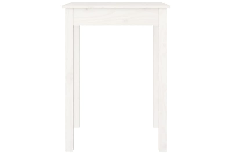 beBasic Matbord vit 55x55x75 cm massivt furuträ - White - Matbord & köksbord