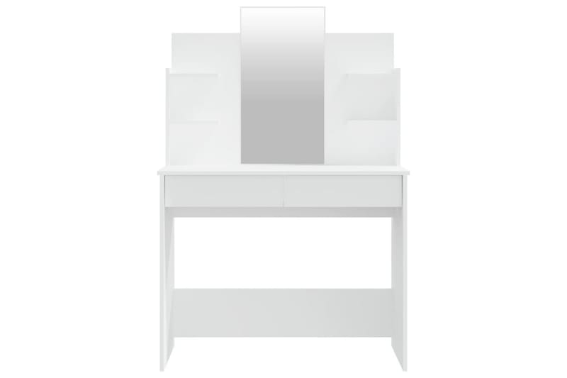 beBasic Sminkbord set vit 96x40x142 cm - White - Sminkbord & toalettbord