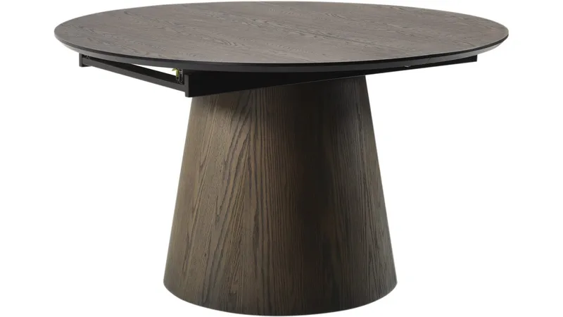 Belvik Matbord Förlängningsbar Rund 130 cm, Brun