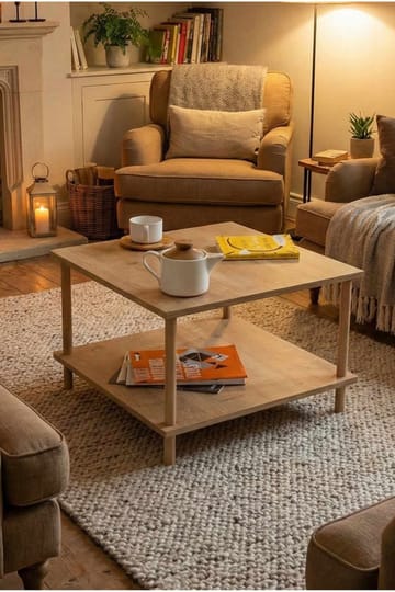 Belvo Soffbord 60x42,5x60 cm - Sapphire Oak - Möbler - Bord & matgrupp - Soffbord