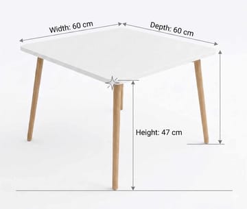 Belvo Soffbord 60x47x60 cm - Vit - Möbler - Bord & matgrupp - Soffbord