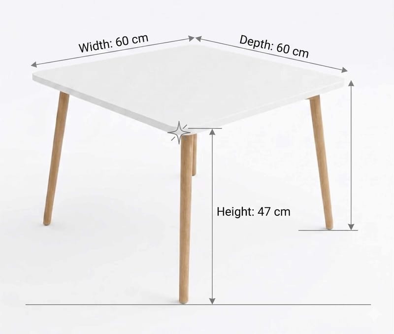Belvo Soffbord 60x47x60 cm - Vit - Möbler - Bord & matgrupp - Soffbord