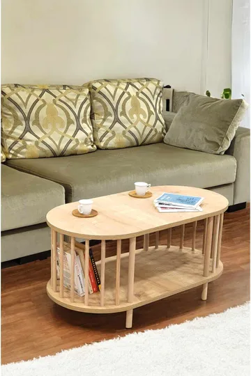 Belvo Soffbord 90x43x45 cm - Sapphire Oak - Möbler - Bord & matgrupp - Soffbord