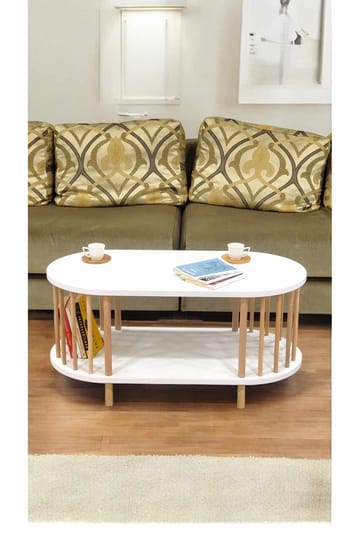 Belvo Soffbord 90x43x45 cm - Vit - Möbler - Bord & matgrupp - Soffbord