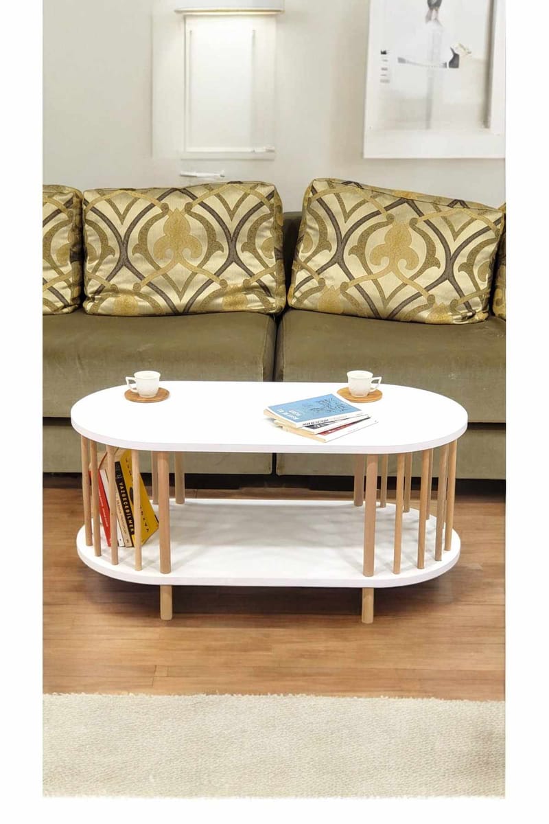 Belvo Soffbord 90x43x45 cm - Vit - Möbler - Bord & matgrupp - Soffbord