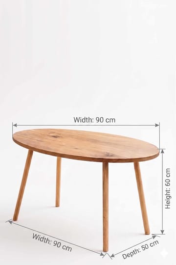 Belvo Soffbord 90x60x50 cm - Furu - Möbler - Bord & matgrupp - Soffbord