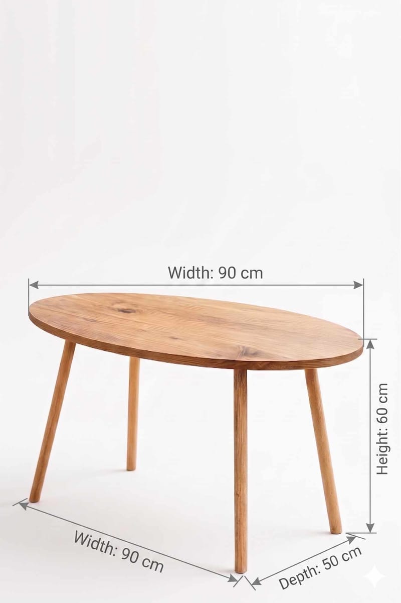 Belvo Soffbord 90x60x50 cm - Furu - Möbler - Bord & matgrupp - Soffbord
