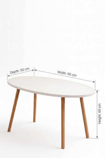 Belvo Soffbord 90x60x50 cm - Vit - Möbler - Bord & matgrupp - Soffbord
