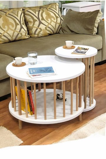 Belvo Soffbordsset 60x43 cm - Vit - Möbler - Bord & matgrupp - Soffbord