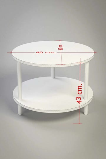 Belvo Soffbordsset 60x43 cm - Vitt/Antracit - Möbler - Bord & matgrupp - Soffbord