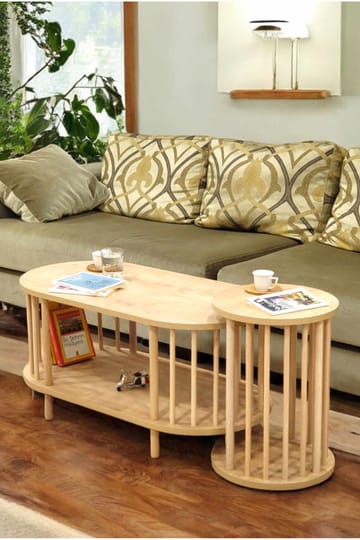 Belvo Soffbordsset 90x43x45 cm - Sapphire Oak - Möbler - Bord & matgrupp - Soffbord