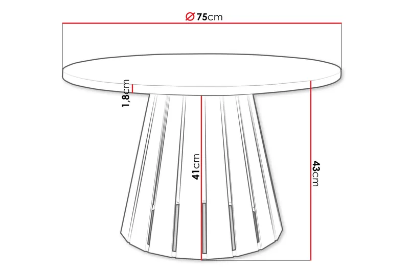 Berber Soffbord 75 cm - Beige/Brun - Möbler - Bord & matgrupp - Soffbord