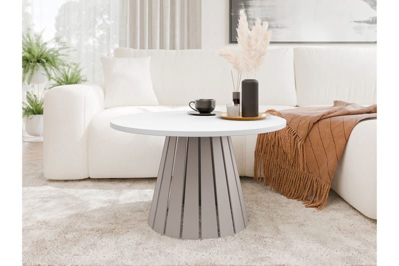Berber Soffbord 75 cm - Beige/Vit - Möbler - Bord & matgrupp - Soffbord