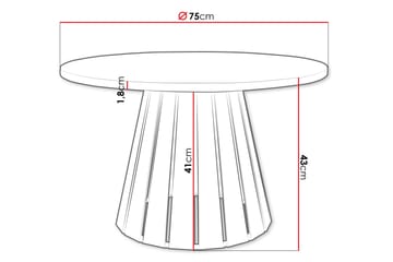 Berber Soffbord 75 cm - Svart/Vit - Möbler - Bord & matgrupp - Soffbord