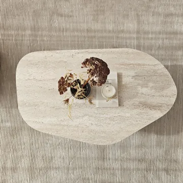 Berriaren Soffbord 100 cm - travertin och rökfärgad - Möbler - Bord & matgrupp - Soffbord