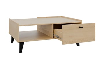 Betsi Rektangulärt Soffbord 100 cm med Lådor i Trä med Metallben - Beige - Möbler - Bord & matgrupp - Soffbord