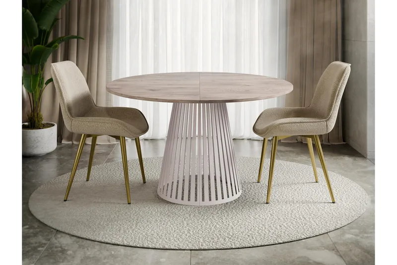 Beylen Matbord 100 cm Rund - Brun/Beige - Möbler - Bord & matgrupp - Matbord & köksbord