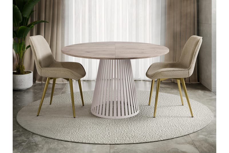 Beylen Matbord 100 cm Rund - Brun/Beige - Möbler - Bord & matgrupp - Matbord & köksbord