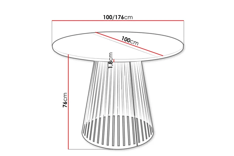 Beylen Matbord 100 cm Rund - Svart - Möbler - Bord & matgrupp - Matbord & köksbord
